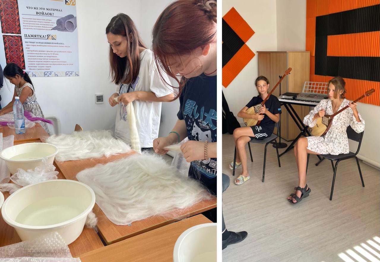 Жителей Атырау бесплатно обучают войлоковалянию, шитью и пению